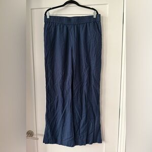 Andie Linen Blend The Madeira Pant Midnight Blue